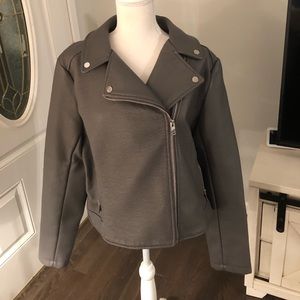 Faux leather gray New York and Company jacket